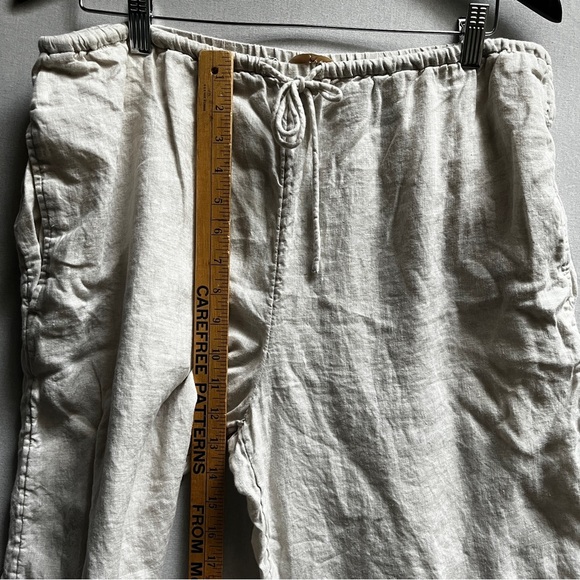 H&M Women’s Cream Linen wide leg Pants Sz 14 - Picture 9 of 9